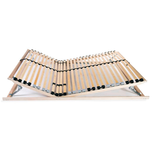 vidaXL 28-Slat Bed Base 7 Zones 140x200 cm