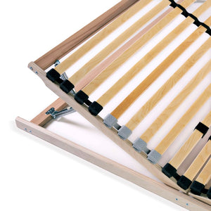 vidaXL 28-Slat Bed Base 7 Zones 140x200 cm