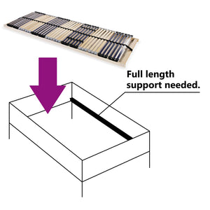 vidaXL 42-Slat Bed Base 7 Zones 80x200 cm
