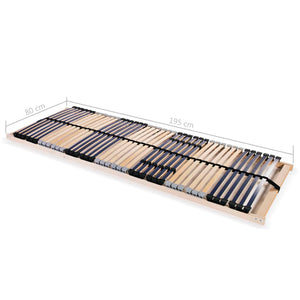 vidaXL 42-Slat Bed Base 7 Zones 80x200 cm