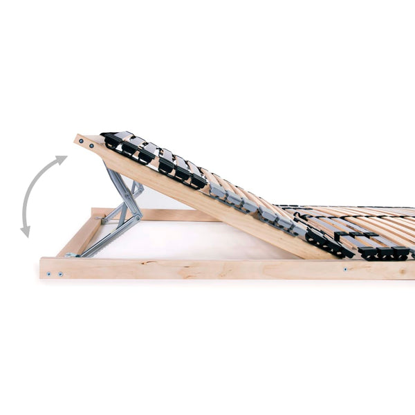 vidaXL 42-Slat Bed Base 7 Zones 80x200 cm