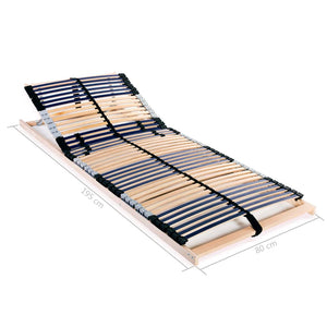 vidaXL 42-Slat Bed Base 7 Zones 80x200 cm