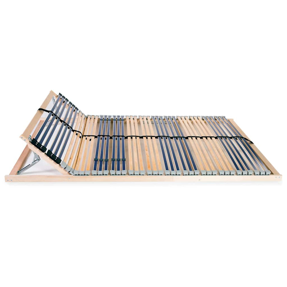 vidaXL 42-Slat Bed Base 7 Zones 120x200 cm