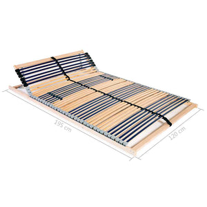 vidaXL 42-Slat Bed Base 7 Zones 120x200 cm