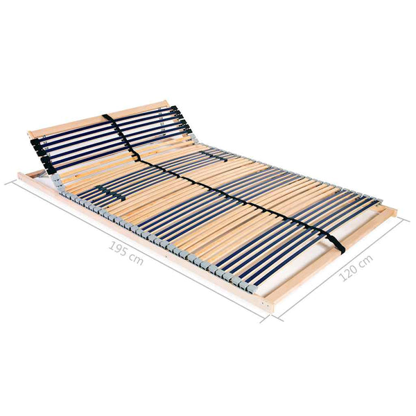 vidaXL 42-Slat Bed Base 7 Zones 120x200 cm