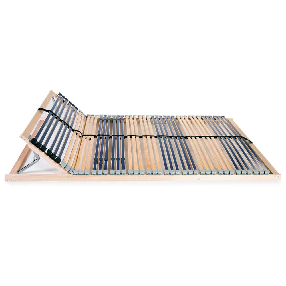 vidaXL 42-Slat Bed Base 7 Zones 140x200 cm