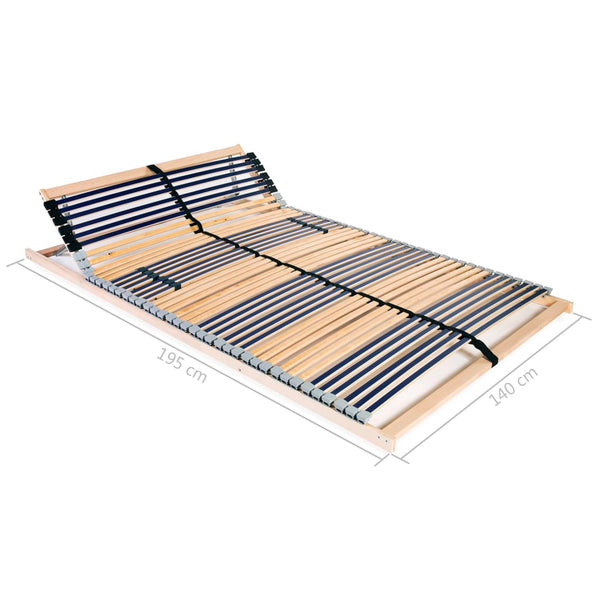 vidaXL 42-Slat Bed Base 7 Zones 140x200 cm