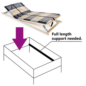 vidaXL 42-Slat Bed Base 7 Zones 80x200 cm