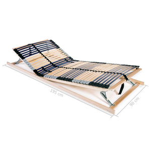 vidaXL 42-Slat 7-Zone Bed Base 90x200 cm
