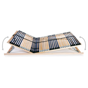 vidaXL 7-Zone Slatted Bed Base with 42 Slats 100x200 cm