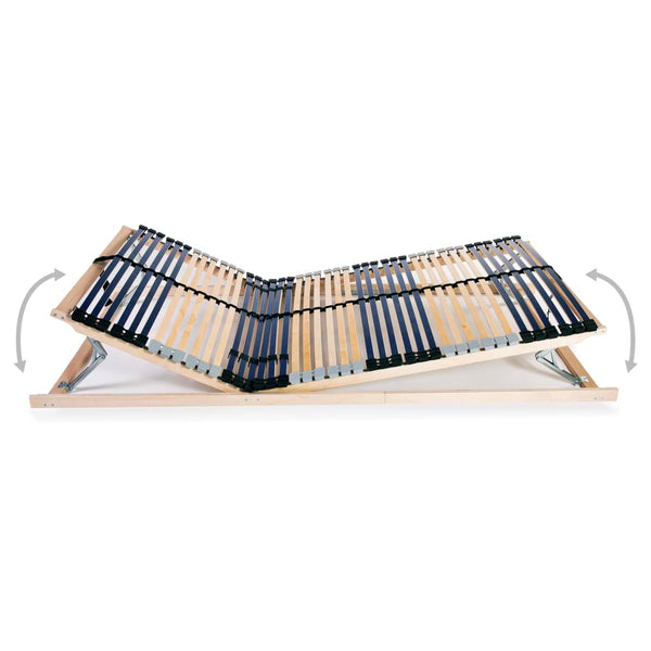 vidaXL 7-Zone Slatted Bed Base with 42 Slats 100x200 cm