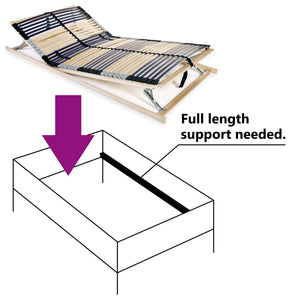 vidaXL 7-Zone Slatted Bed Base with 42 Slats 100x200 cm