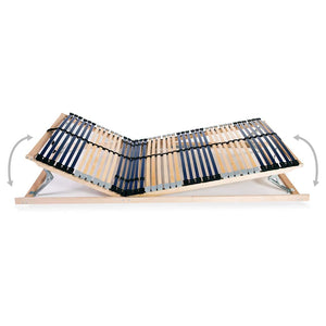 vidaXL 42-Slat Bed Base 7 Zones 120x200 cm