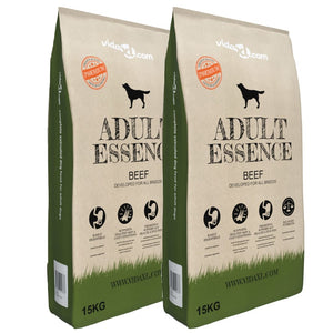 vidaXL Dry Dog Food Adult Essence Beef 2 pcs. 30 kg
