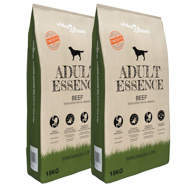 vidaXL Dry Dog Food Adult Essence Beef 2 pcs. 30 kg