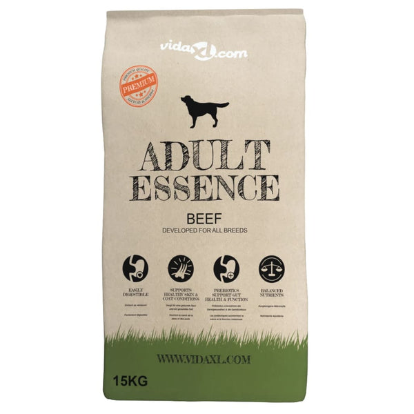 vidaXL Dry Dog Food Adult Essence Beef 2 pcs. 30 kg