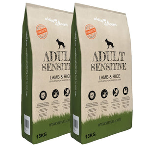 vidaXL Dry Dog Food Adult Sensitive Lamb & Rice 2 pcs 30 kg