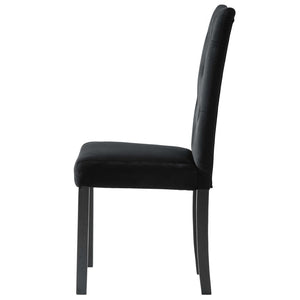 vidaXL Dining Chairs 4 pcs Black Velvet