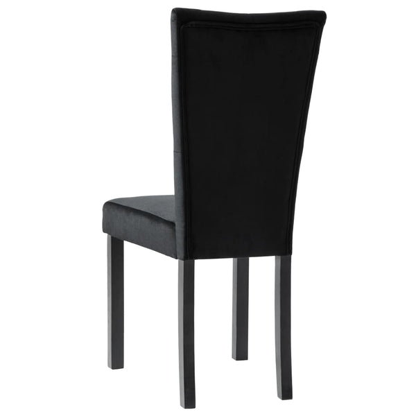 vidaXL Dining Chairs 4 pcs Black Velvet