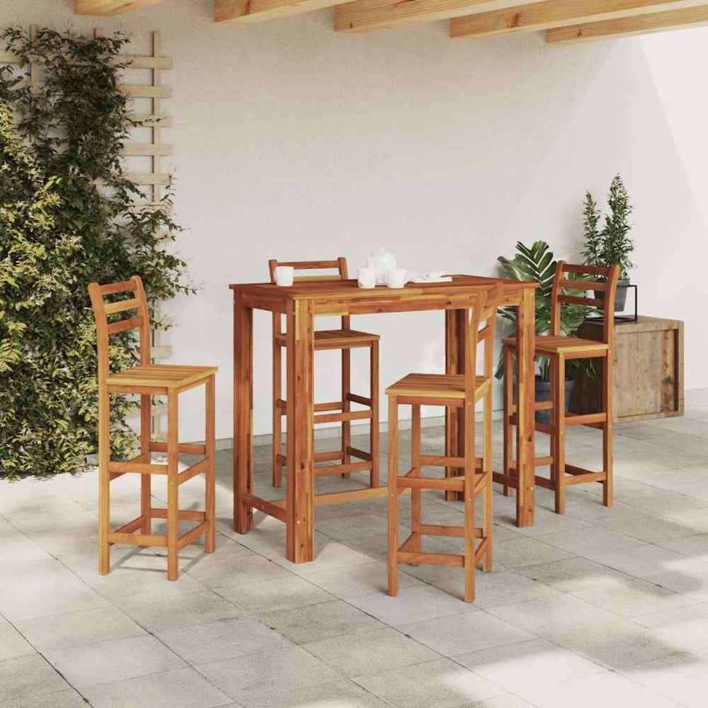 vidaXL Bar Table Solid Acacia Wood 120x60x105 cm