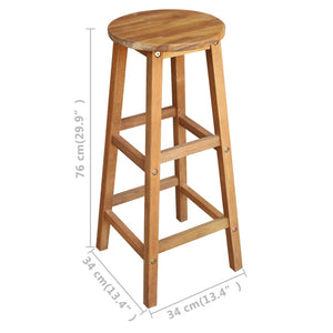vidaXL 5-Piece Bar Table and Stool Set Solid Acacia Wood