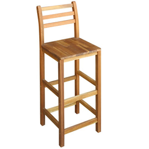 vidaXL 5-piece Solid Acacia Wood Bar Table and Chair Set