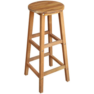 vidaXL 7-Piece Solid Acacia Wood Bar Table and Stool Set