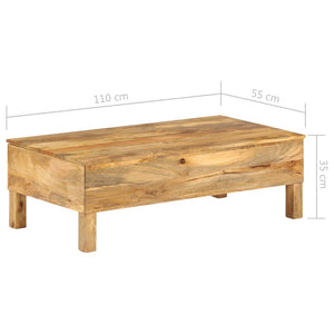 vidaXL Coffee Table Solid Mango Wood 110x55x35 cm
