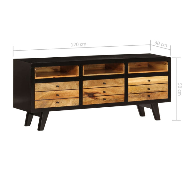 vidaXL TV Cabinet Solid Mango Wood 120x30x50 cm