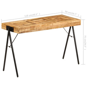 vidaXL Desk Solid Mango Wood 118 x 50 x 75 cm