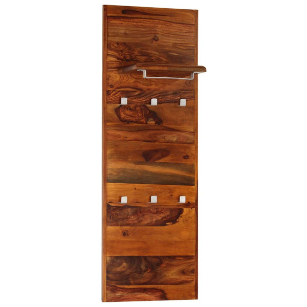 vidaXL Wall Coat Rack Solid Acacia Wood 118x40 cm