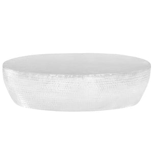 vidaXL Coffee Table Silver Hammered 100 x 50 x 28 cm Aluminum