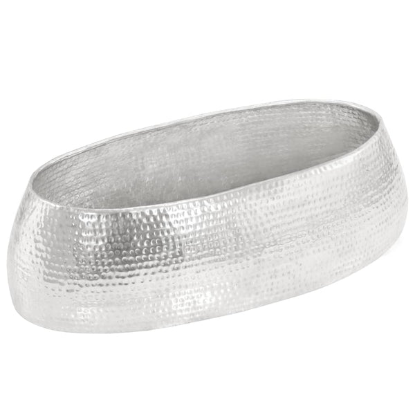 vidaXL Coffee Table Silver Hammered 100 x 50 x 28 cm Aluminum