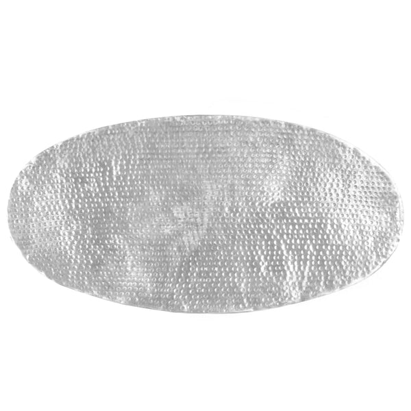 vidaXL Coffee Table Silver Hammered 100 x 50 x 28 cm Aluminum