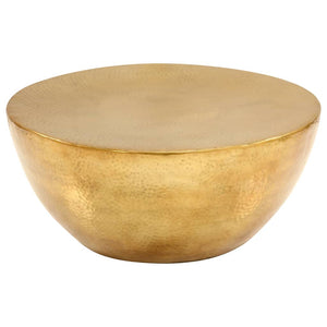 vidaXL Coffee Table Hammered Aluminium 70x30 cm Brass
