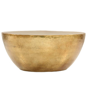 vidaXL Coffee Table Hammered Aluminium 70x30 cm Brass