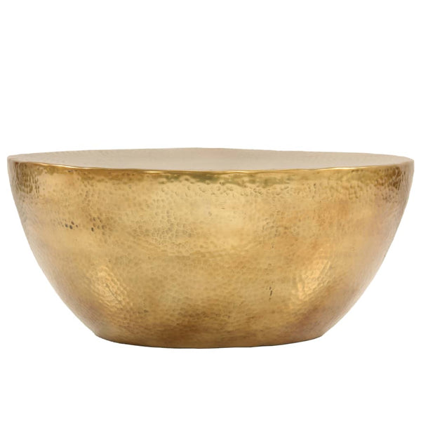 vidaXL Coffee Table Hammered Aluminium 70x30 cm Brass