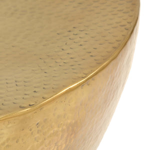 vidaXL Coffee Table Hammered Aluminium 70x30 cm Brass