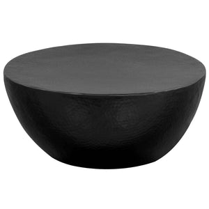 vidaXL Coffee Table in Hammered Aluminum 70x30 cm Black