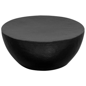 vidaXL Coffee Table in Hammered Aluminum 70x30 cm Black