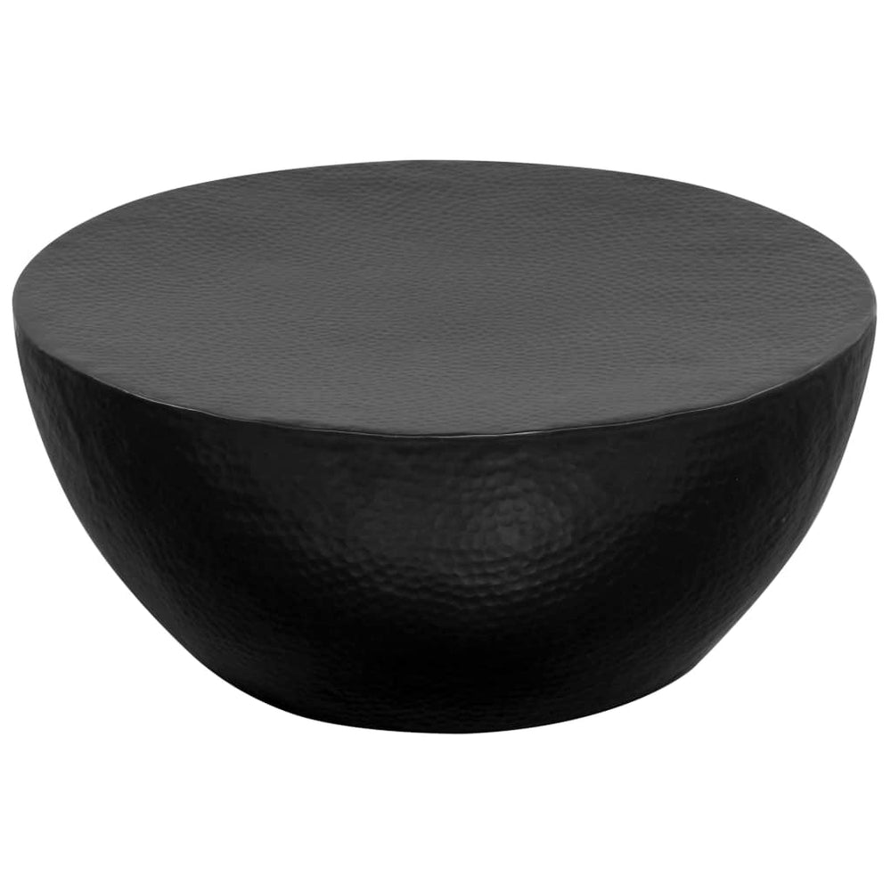 vidaXL Coffee Table in Hammered Aluminum 70x30 cm Black