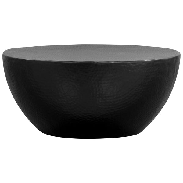 vidaXL Coffee Table in Hammered Aluminum 70x30 cm Black