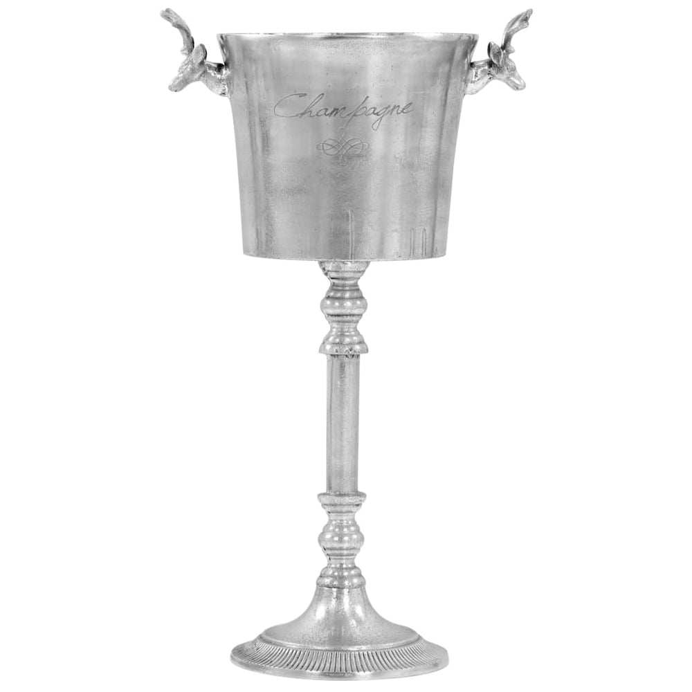 vidaXL Champagne Cooler Solid Aluminium 39 x 29 x 71 cm Silver