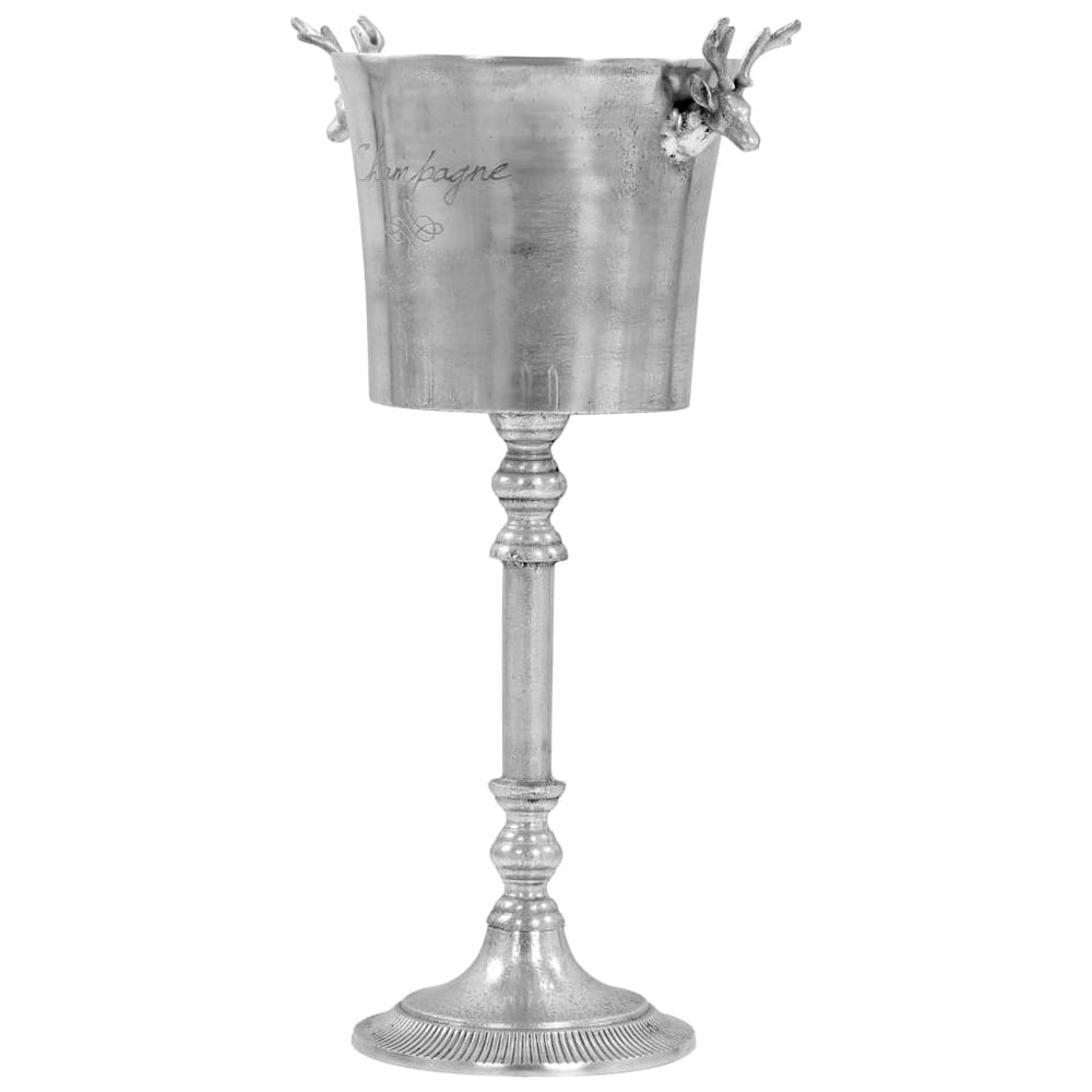 vidaXL Champagne Cooler Solid Aluminium 39 x 29 x 71 cm Silver
