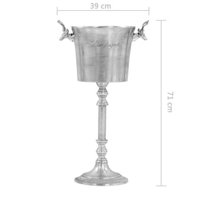 vidaXL Champagne Cooler Solid Aluminium 39 x 29 x 71 cm Silver