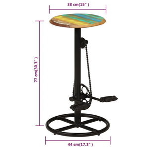 vidaXL Bar Stools 2 pcs Solid Reclaimed Wood