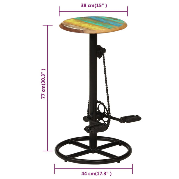 vidaXL Bar Stools 2 pcs Solid Reclaimed Wood