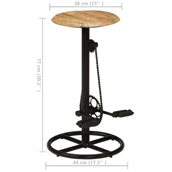 vidaXL Bar Stools 2 pcs. Solid Mango Wood