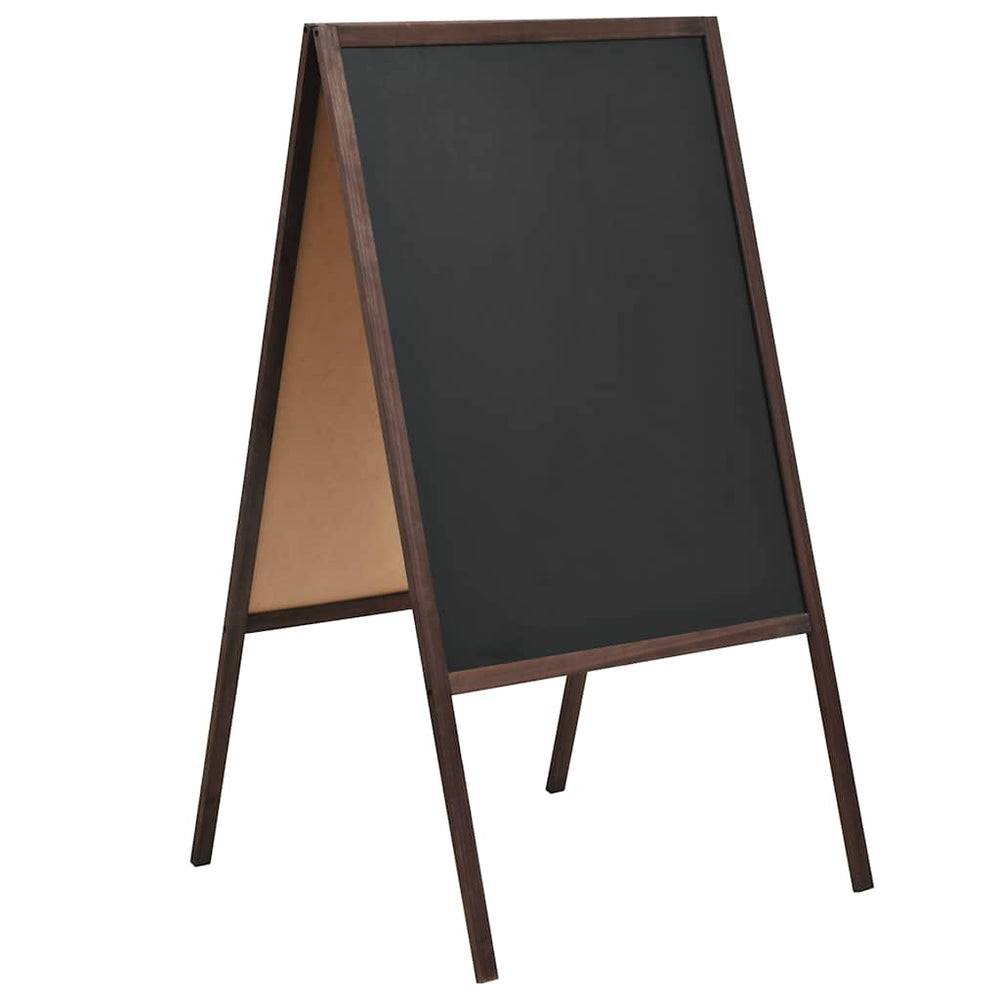 vidaXL Table Sandwich Board Double-Sided Cedar Wood Freestanding 60×80cm