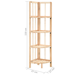 vidaXL Corner Shelf Cedarwood 27x27x110 cm
